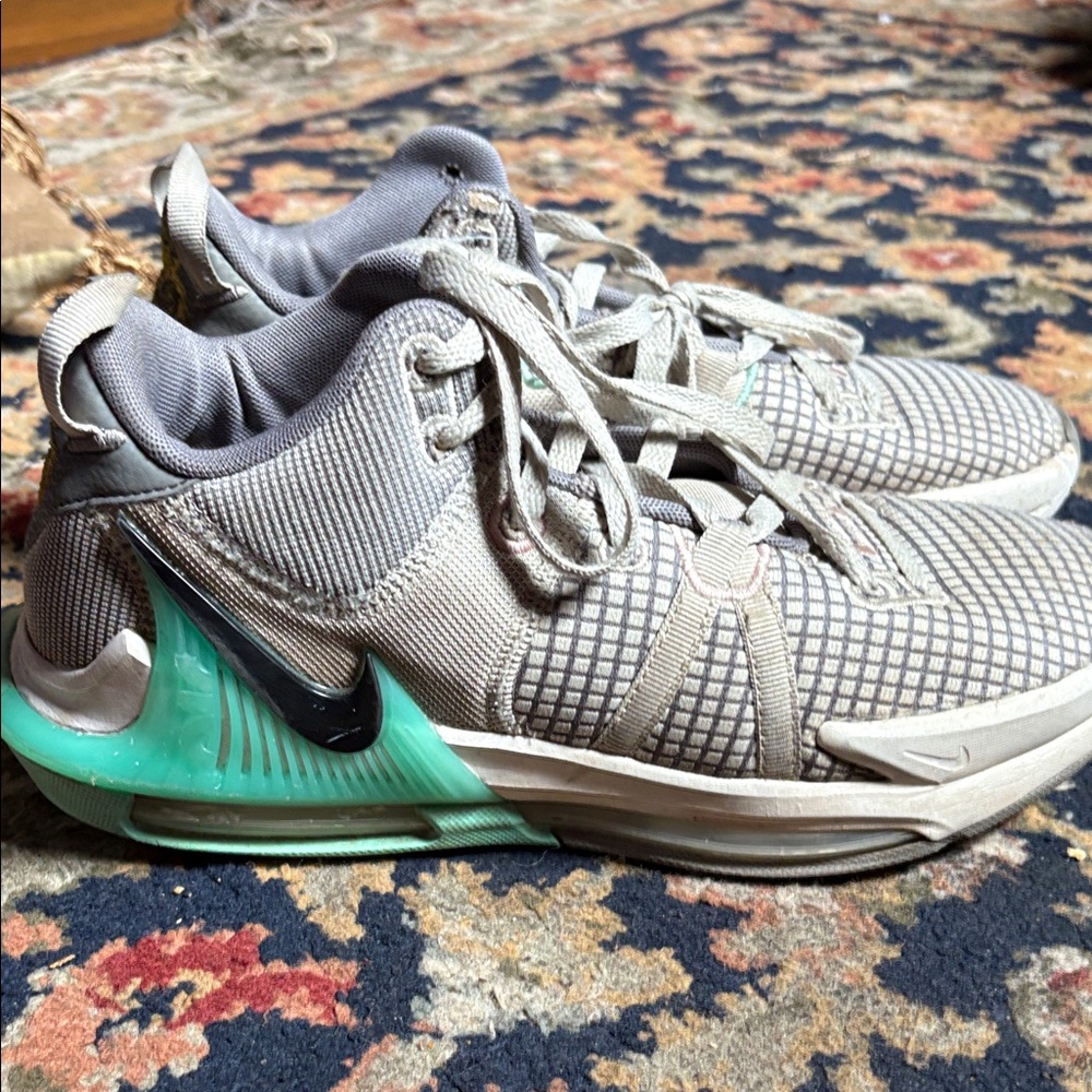 Nike Gray and Teal Sneakers